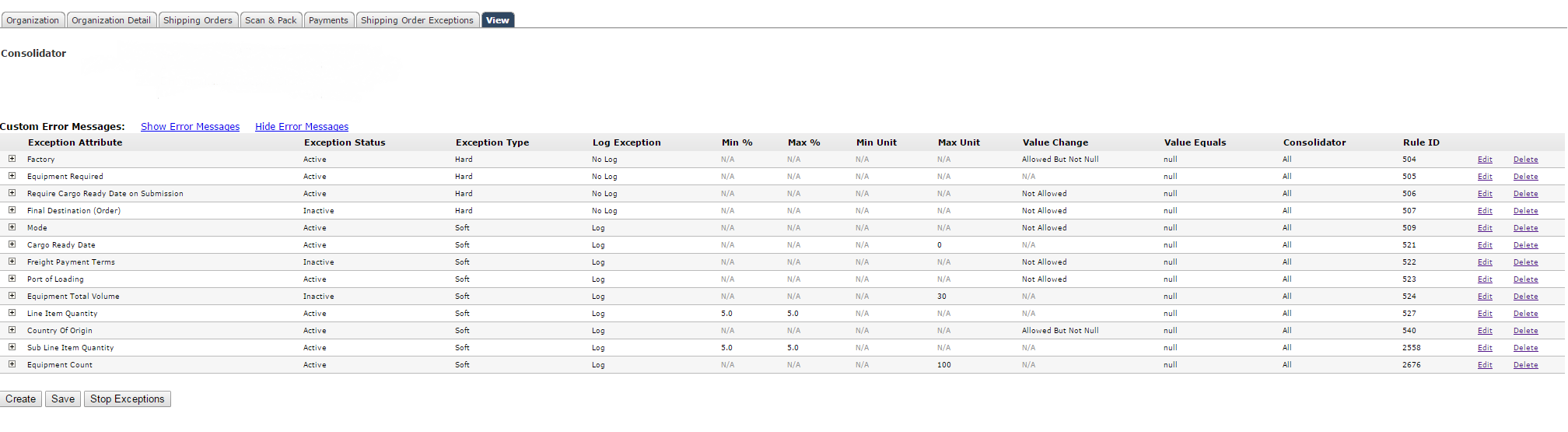 SO System Exceptions